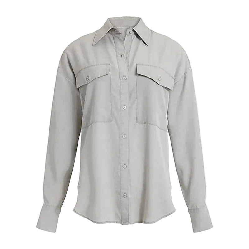 Light grey utility blouse