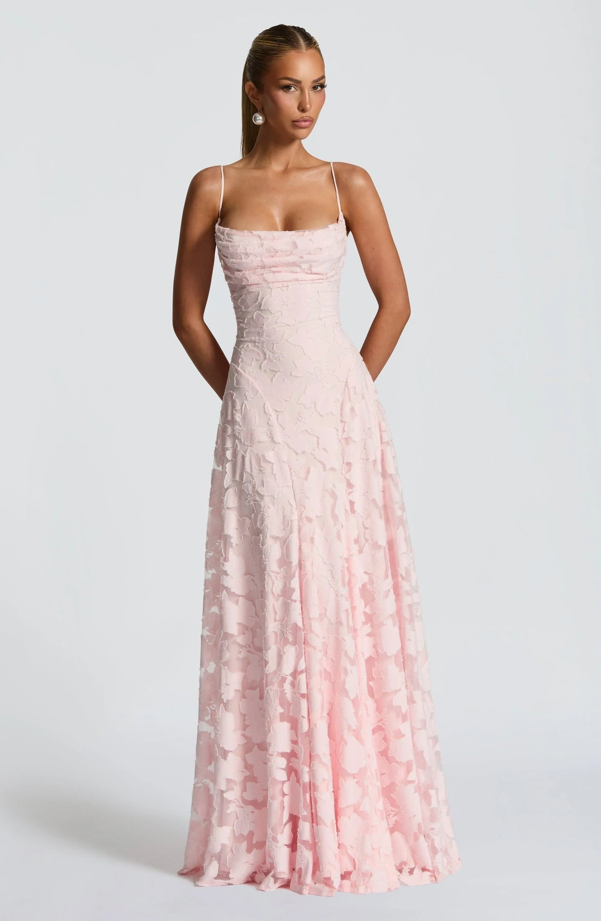 Women's A-Line Maxi Dress with Flowing Panels
