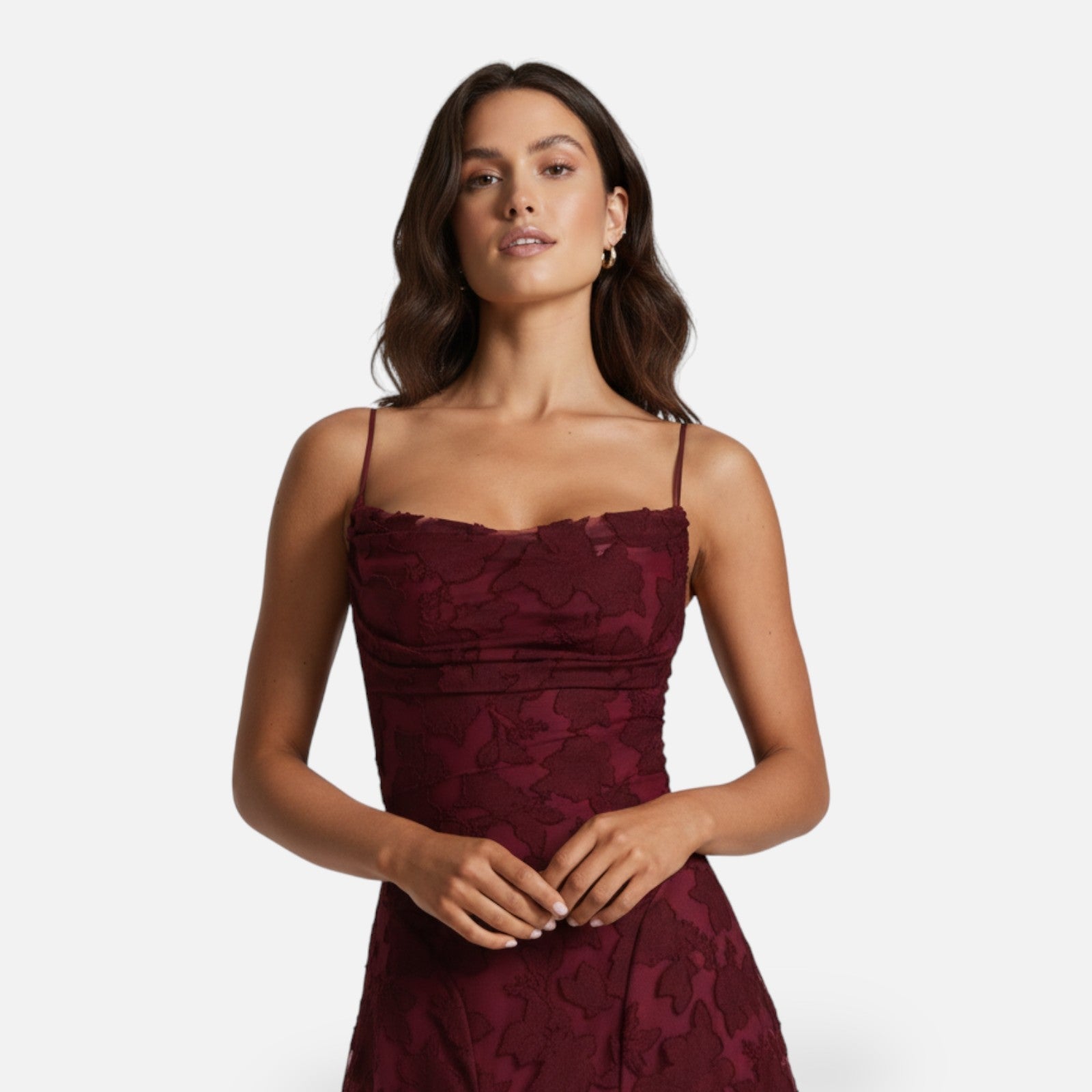 Women's A-Line Maxi Dress with Flowing Panels