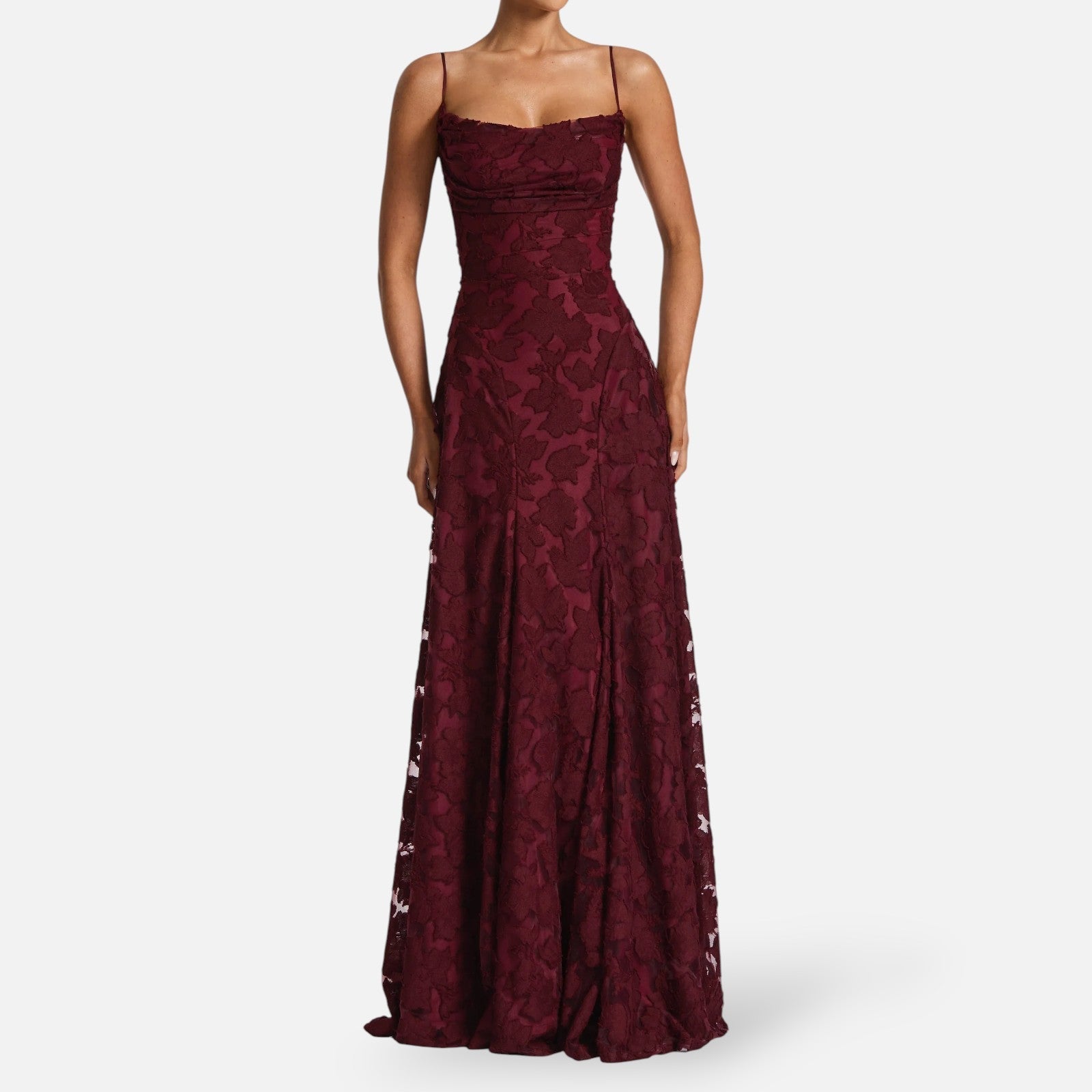 Women's A-Line Maxi Dress with Flowing Panels