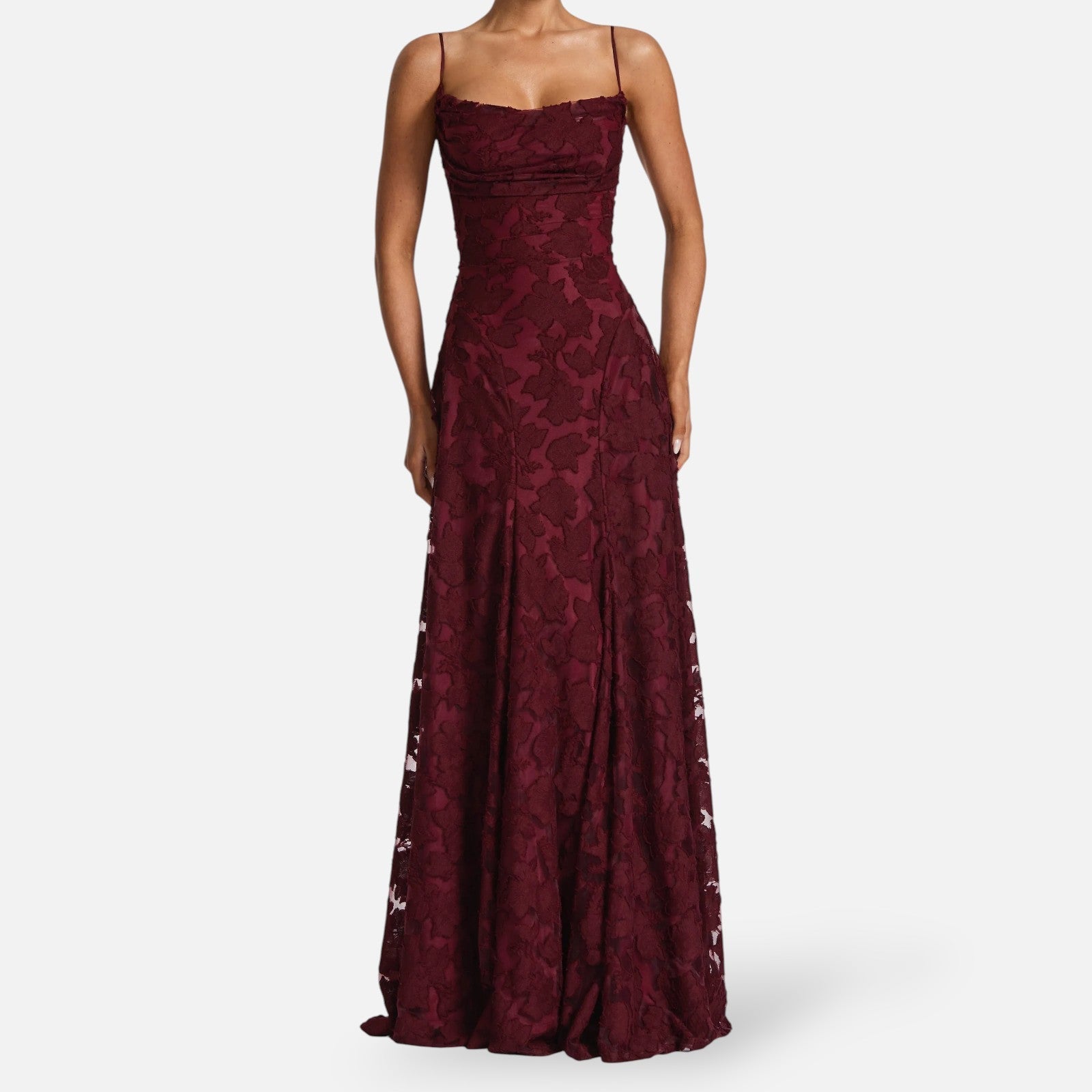 Women's A-Line Maxi Dress with Flowing Panels