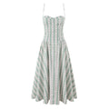 Women's A-Line Midi Dress with Spaghetti Straps