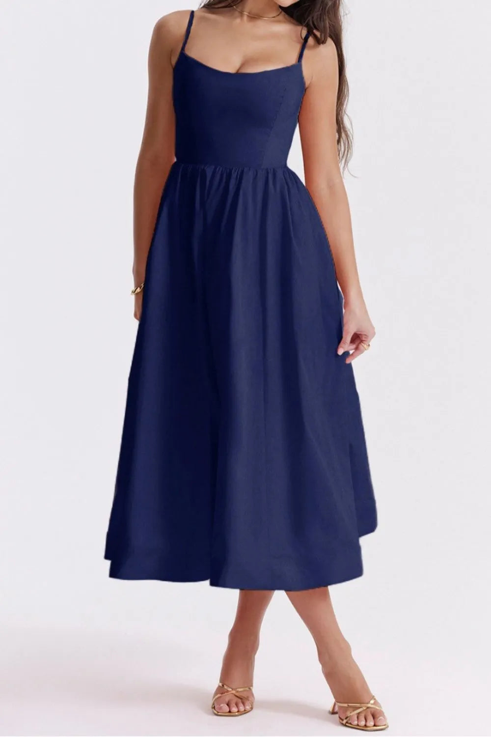 Women's A-Line Midi Evening Dress