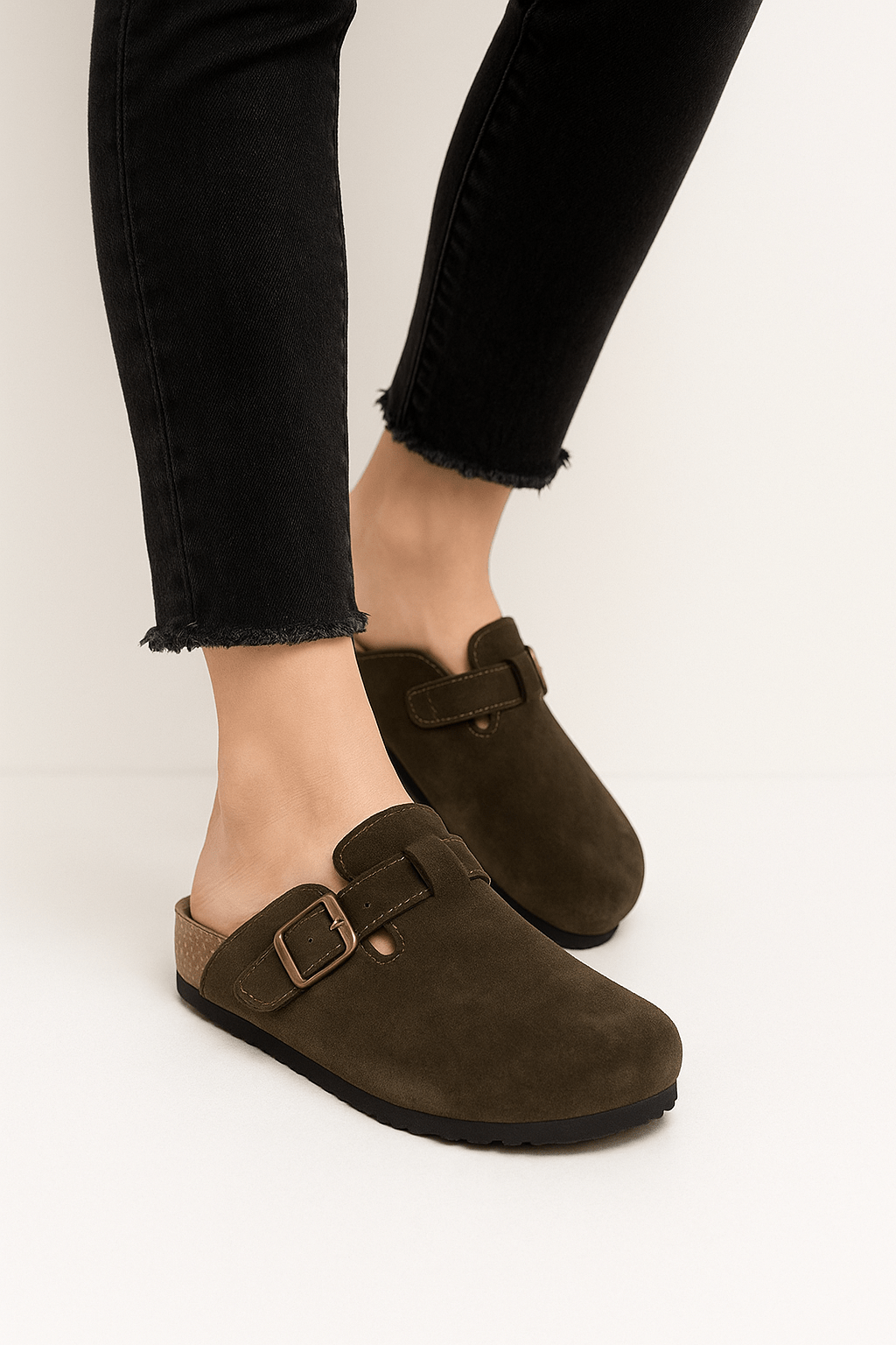Women's Adjustable Buckle Clogs for Comfort and Style