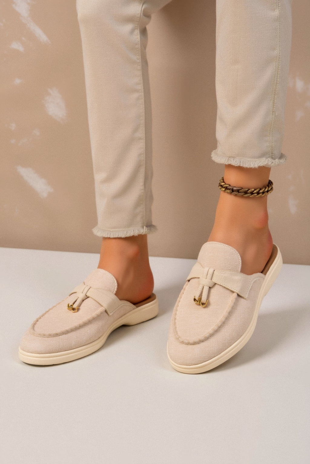 Women's Backless Flat Loafers