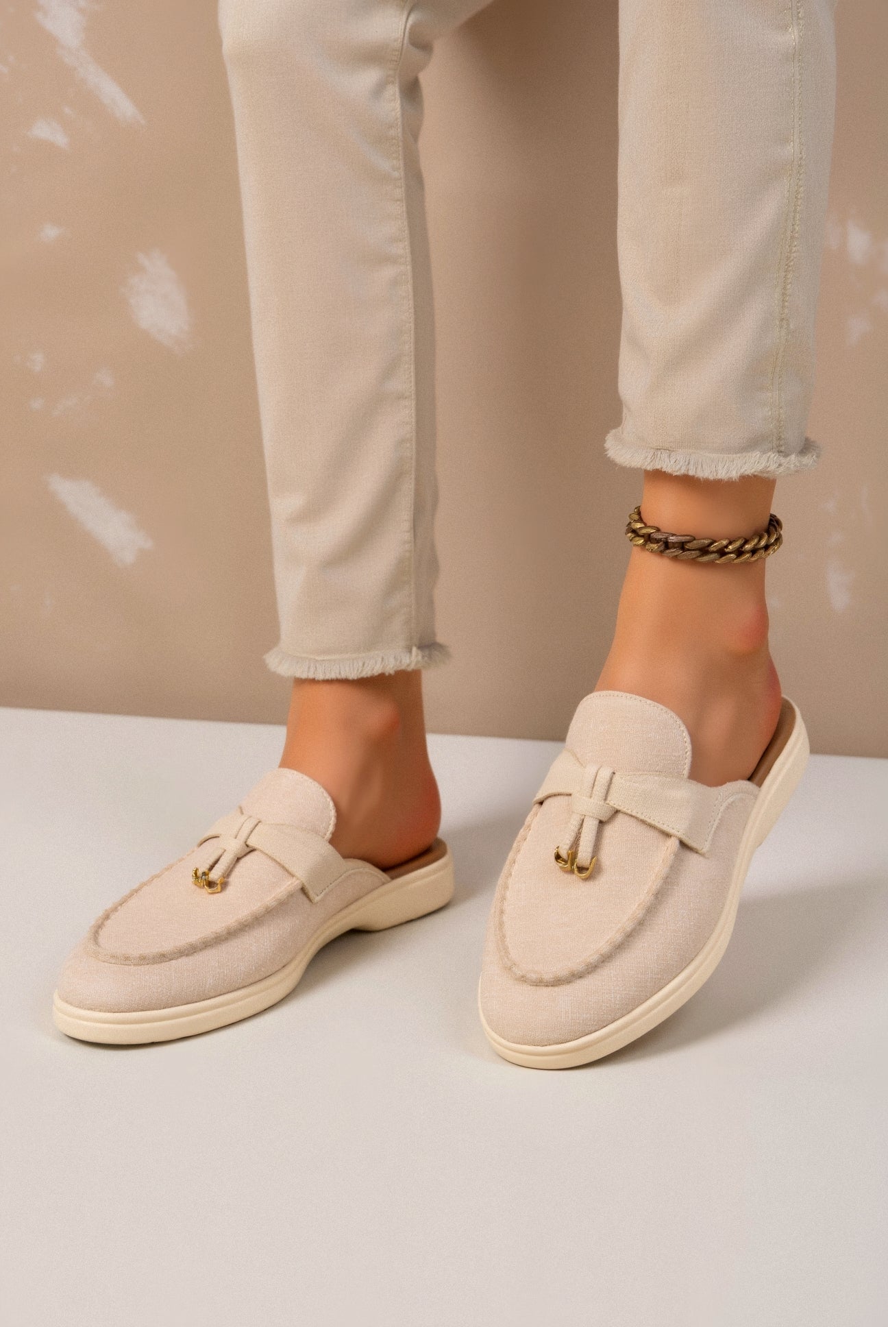Women's Backless Flat Loafers
