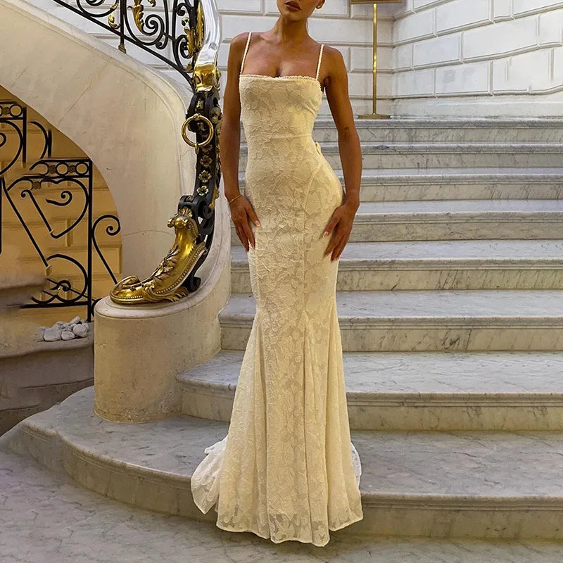 Women's Backless Formal Maxi Dress