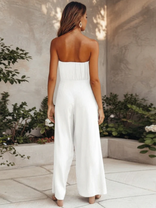 Women's Backless Wide Leg Jumpsuit