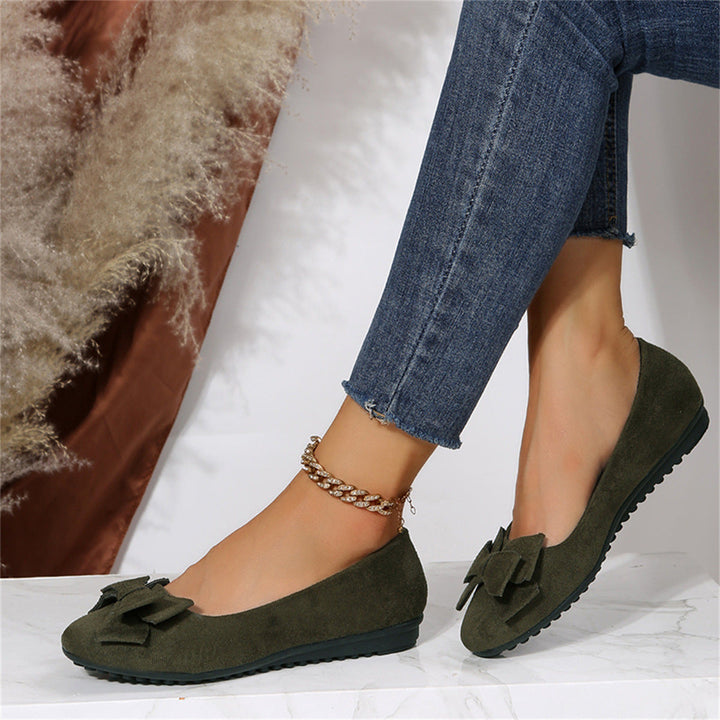 Women's Ballet Flats with Bow Detail