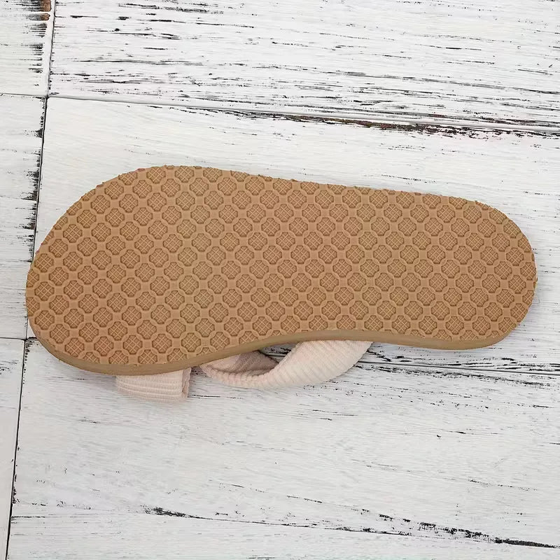 Women's Bohemian Flat Sandals with Bow and Beads