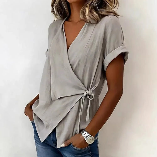 Women's Casual Asymmetrical Stand-up Collar Top