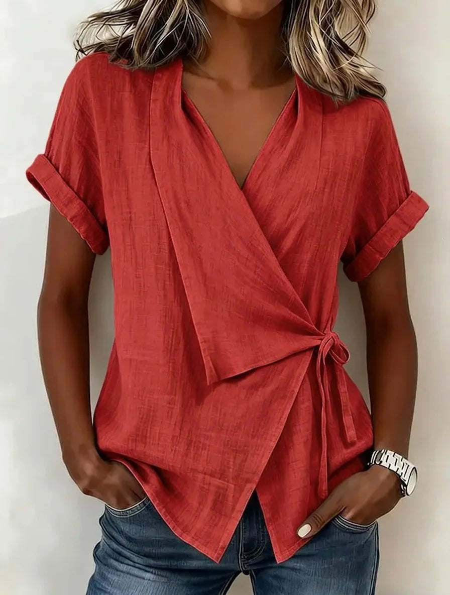 Women's Casual Asymmetrical Stand-up Collar Top