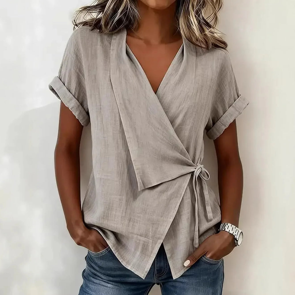 Women's Casual Asymmetrical Stand-up Collar Top