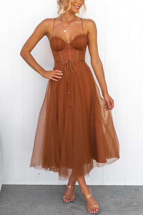 Women's Corset Midi Summer Dress