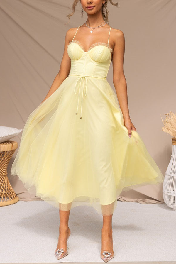 Women's Corset Midi Summer Dress