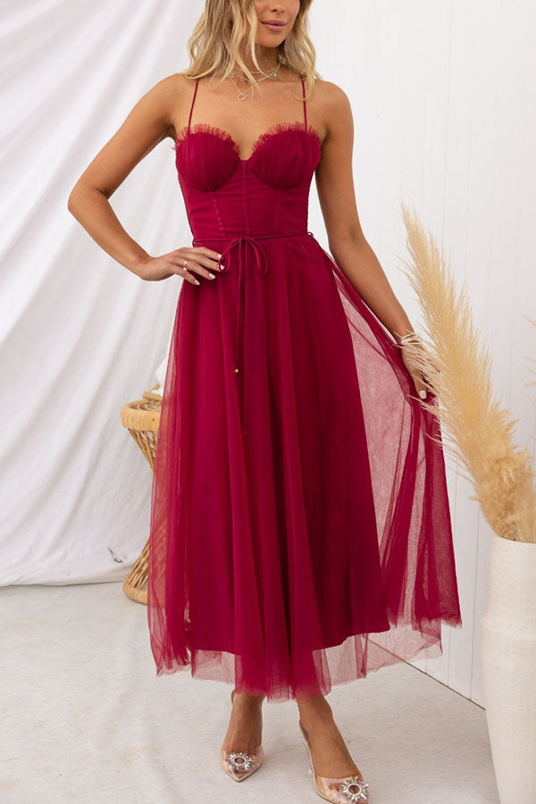 Women's Corset Midi Summer Dress