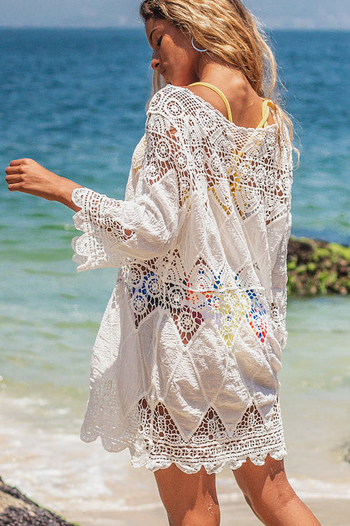 Women's Crochet Lace Beach Cover-Up