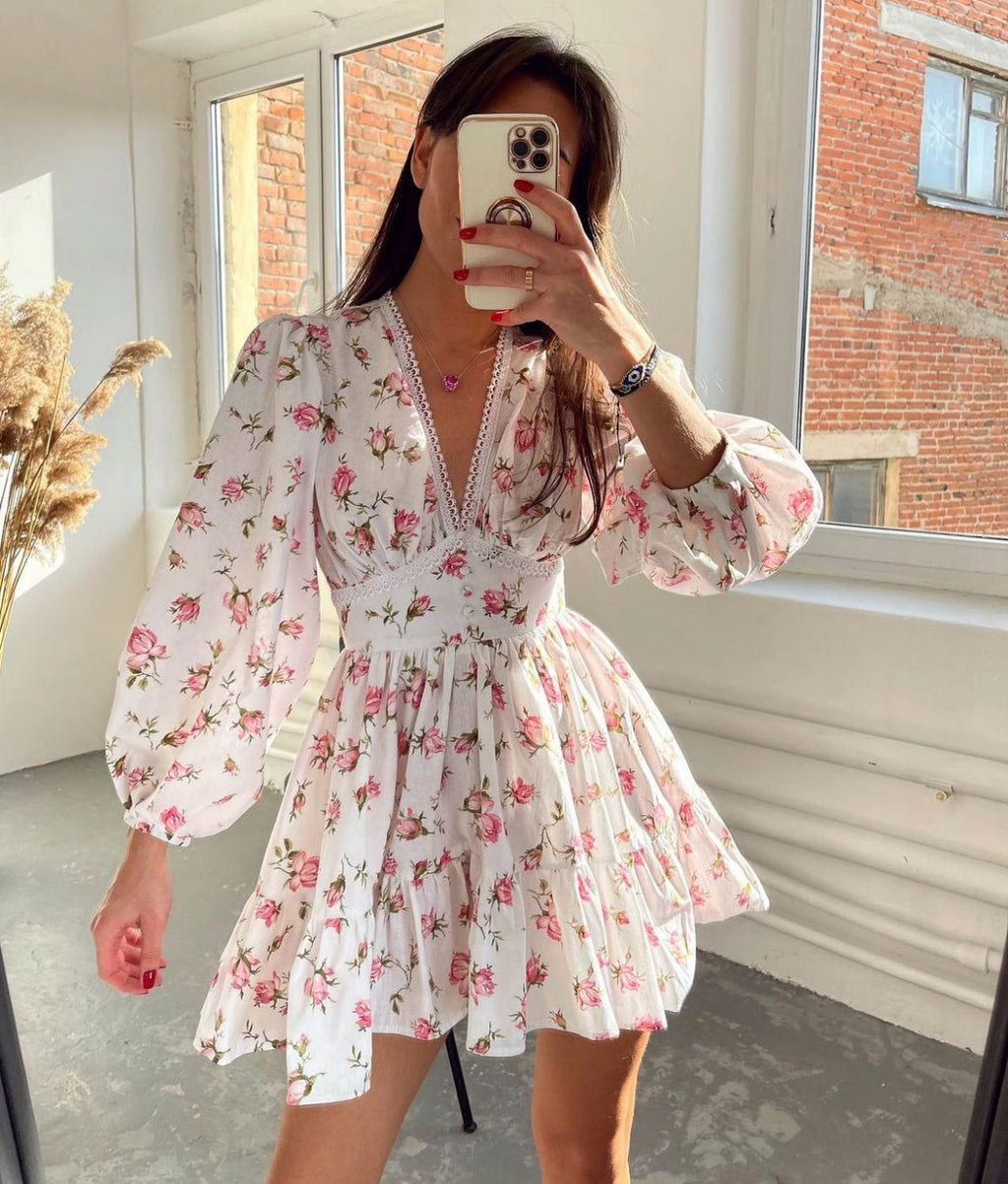 Women's Crochet Lace Mini Dress