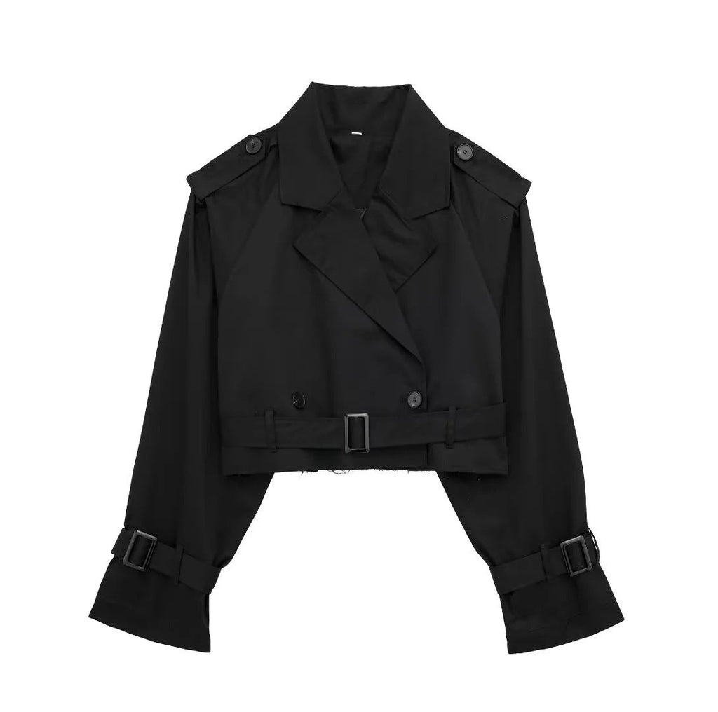 Women's Cropped Mini Trench Coat