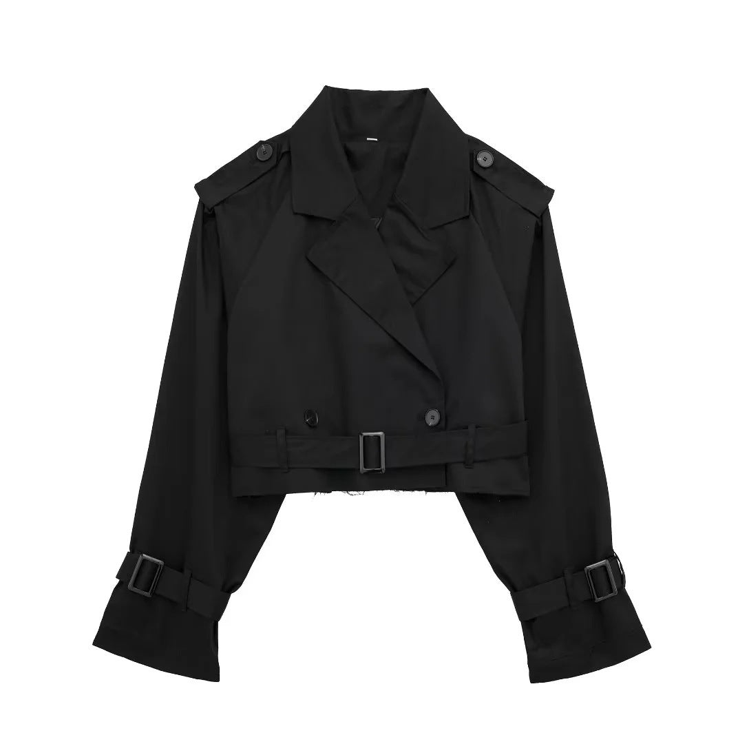 Women's Cropped Mini Trench Coat