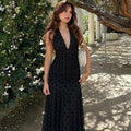 Women's Deep V Neck Maxi Dress for Summer Parties