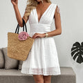 Women's Deep V Neck Mini Summer Dress