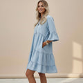Women's Denim Look Midi Dress