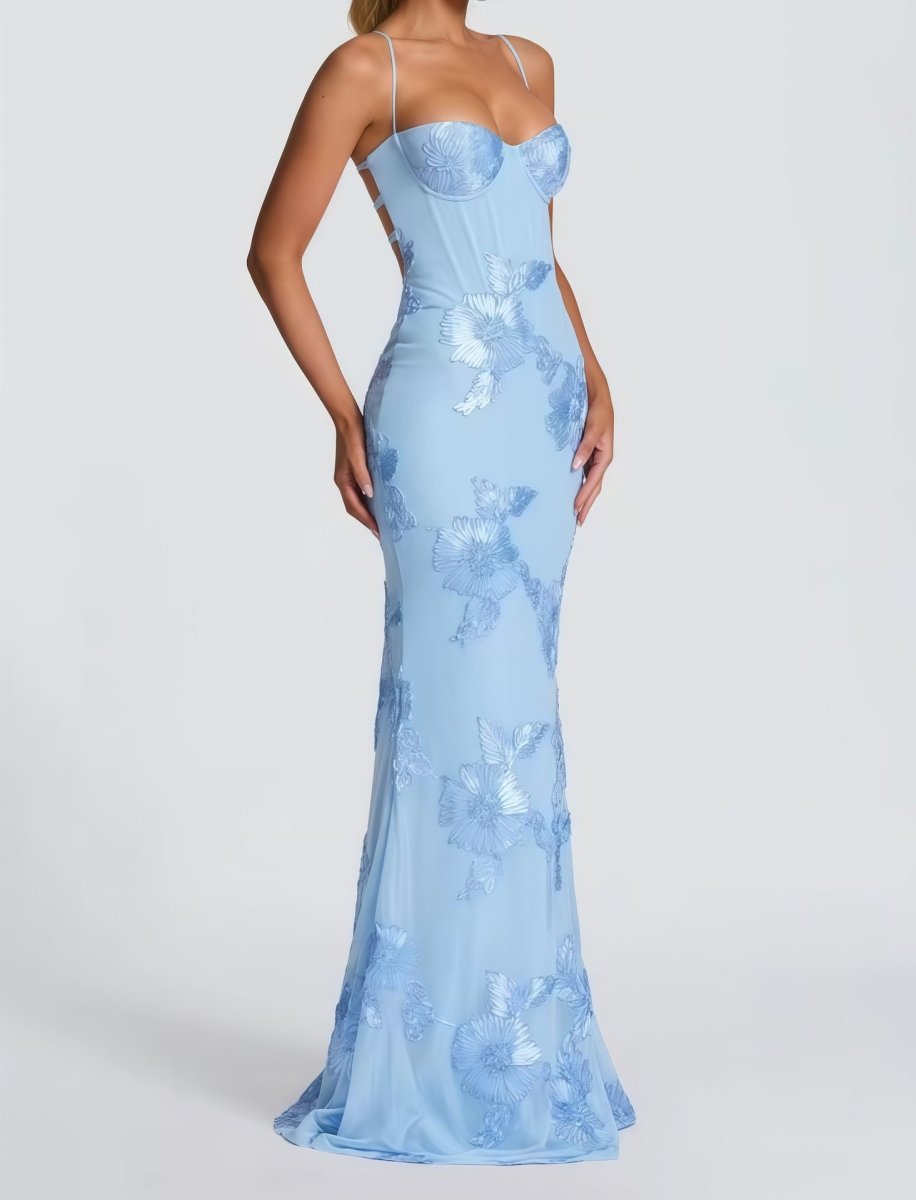 Women's Elegant Lace Maxi Dress