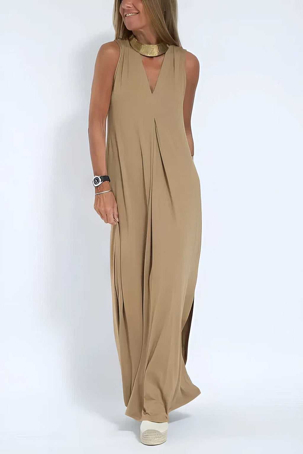 Women's Elegant Long Dress and Cardigan Set