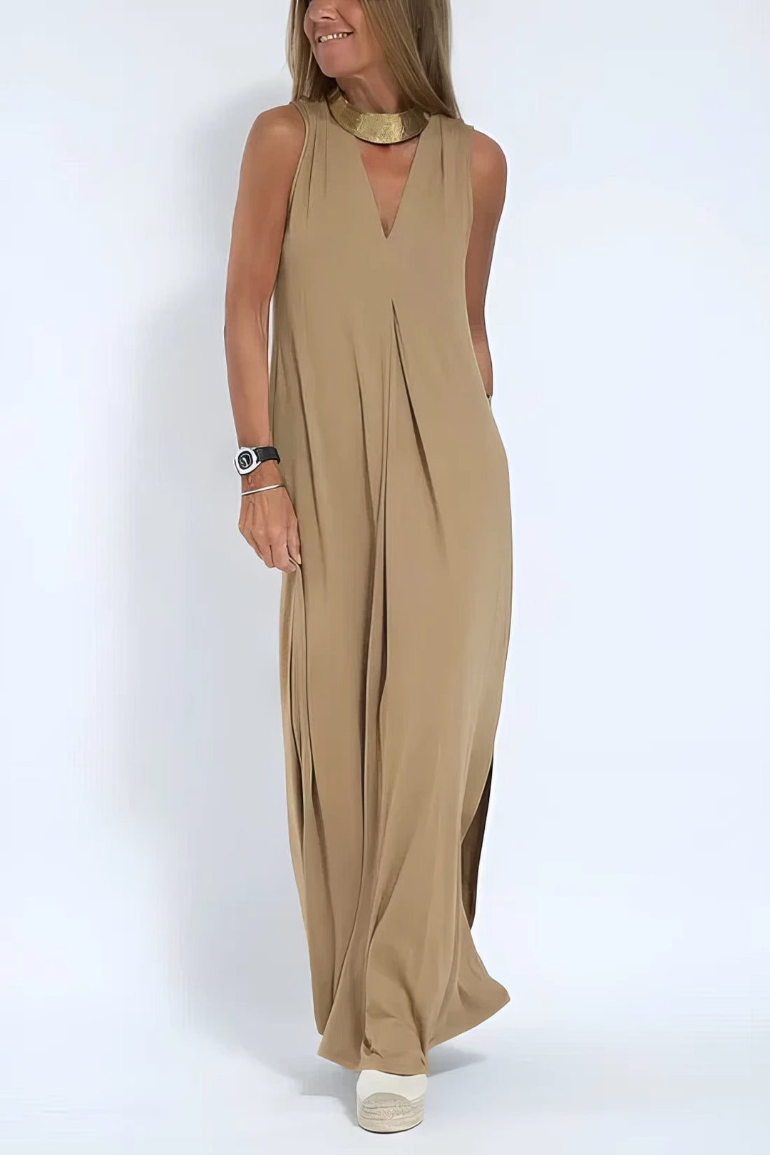 Women's Elegant Long Dress and Cardigan Set