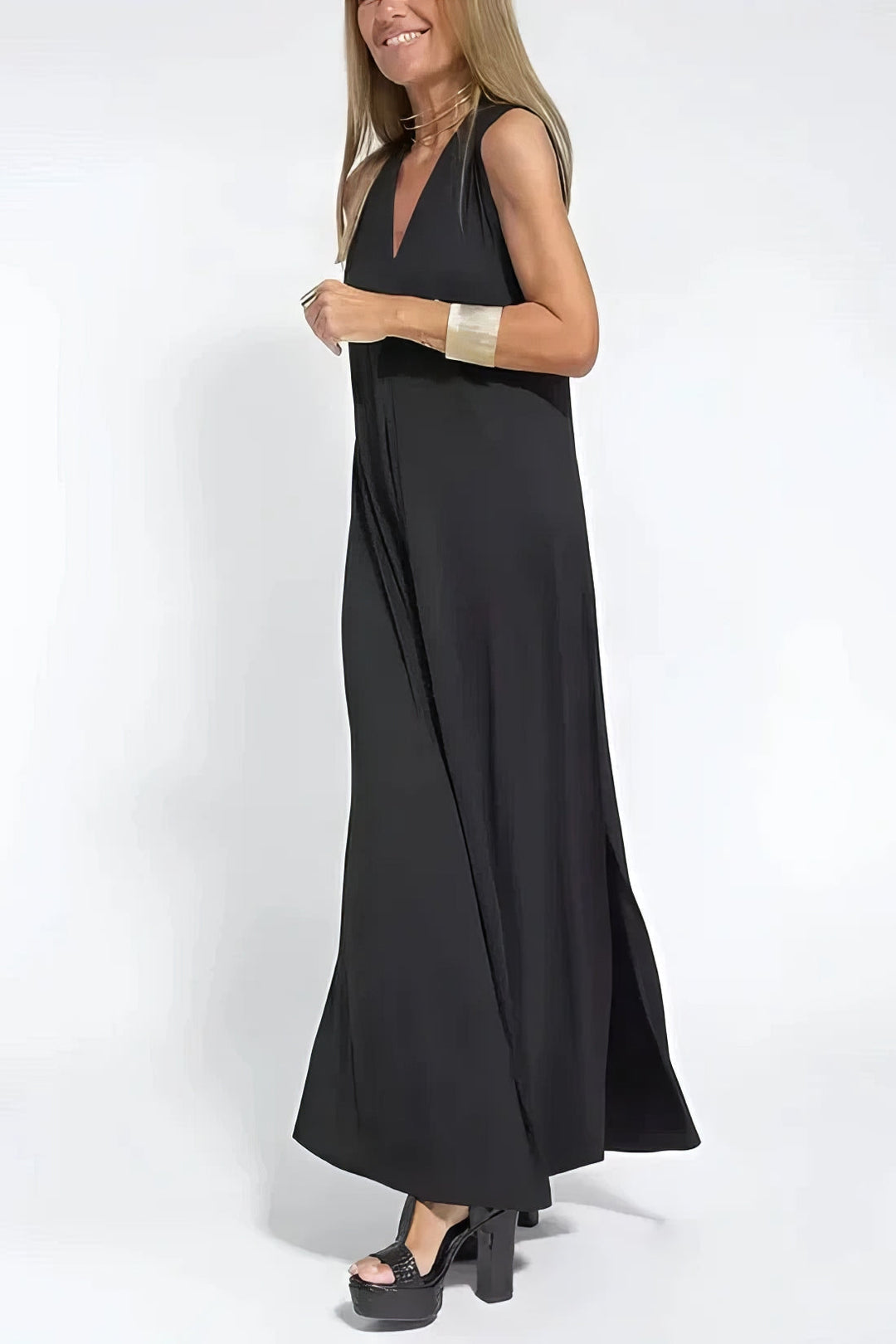 Women's Elegant Long Dress and Cardigan Set