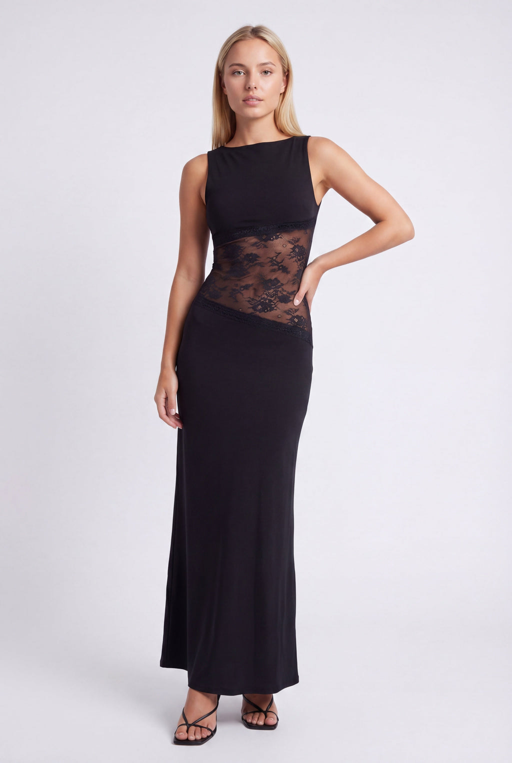 Women's Elegant Open Back Maxi Dress