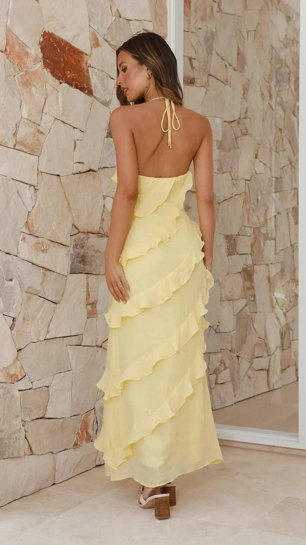 Women's Elegant Ruffled Maxi Dress