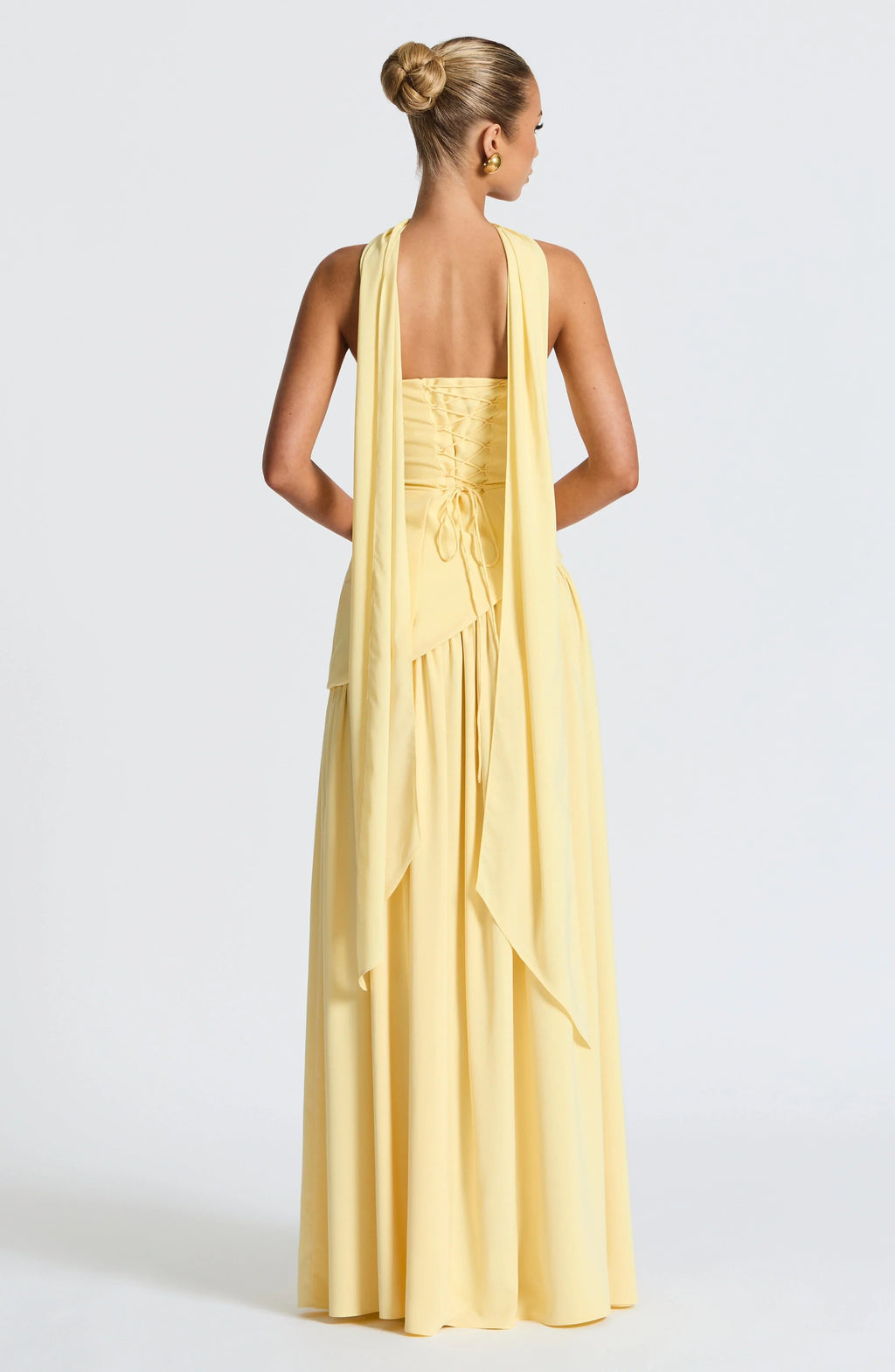 Women's Elegant Strapless Maxi Dress with Slit