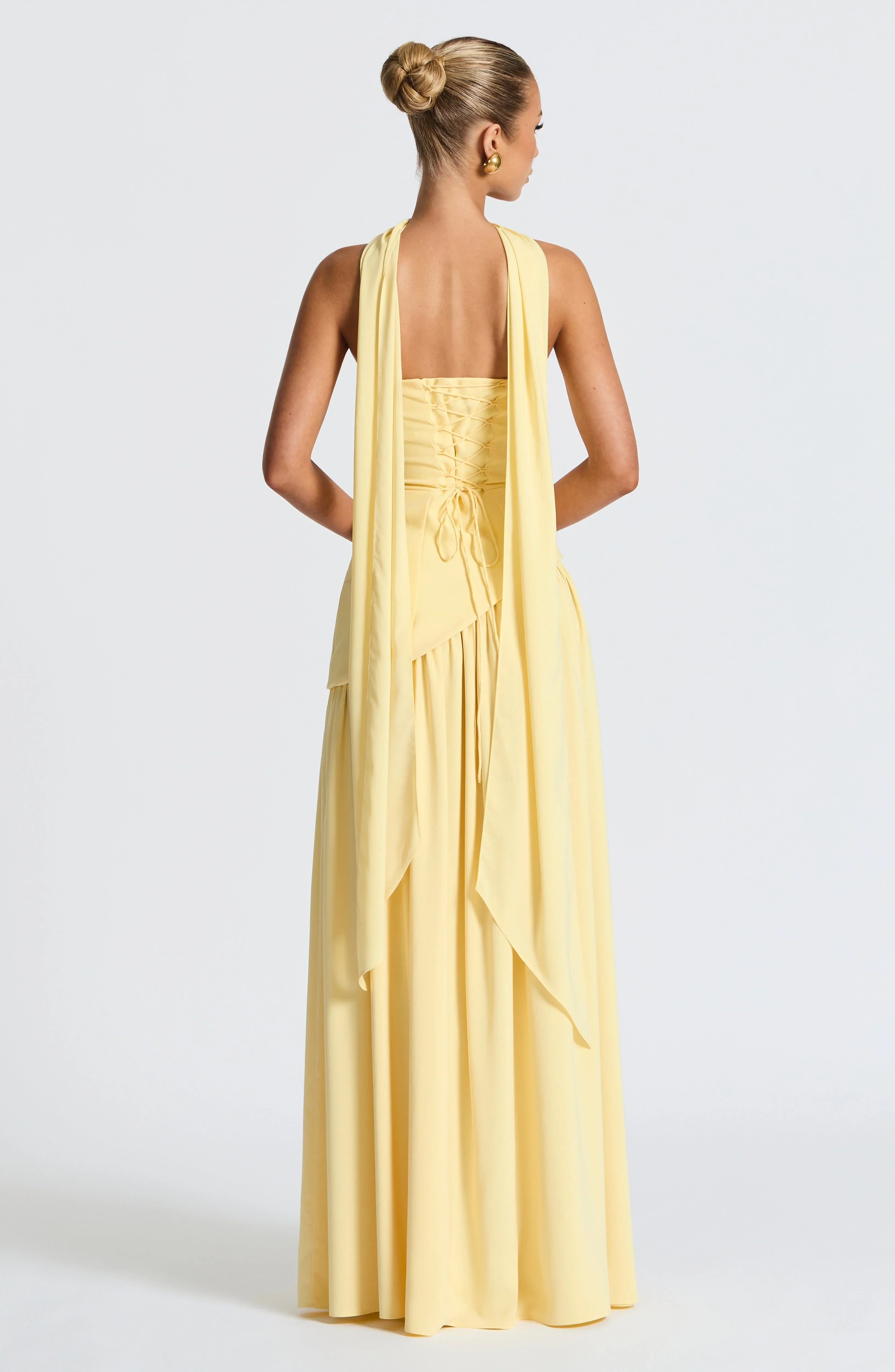 Women's Elegant Strapless Maxi Dress with Slit