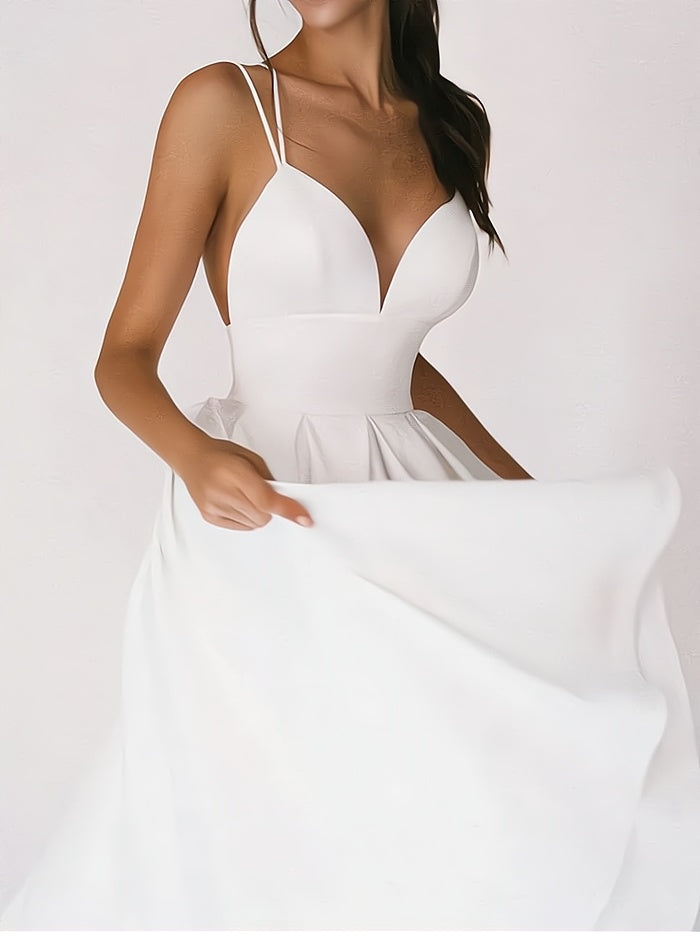 Women's Elegant V-Neck Cocktail Dress