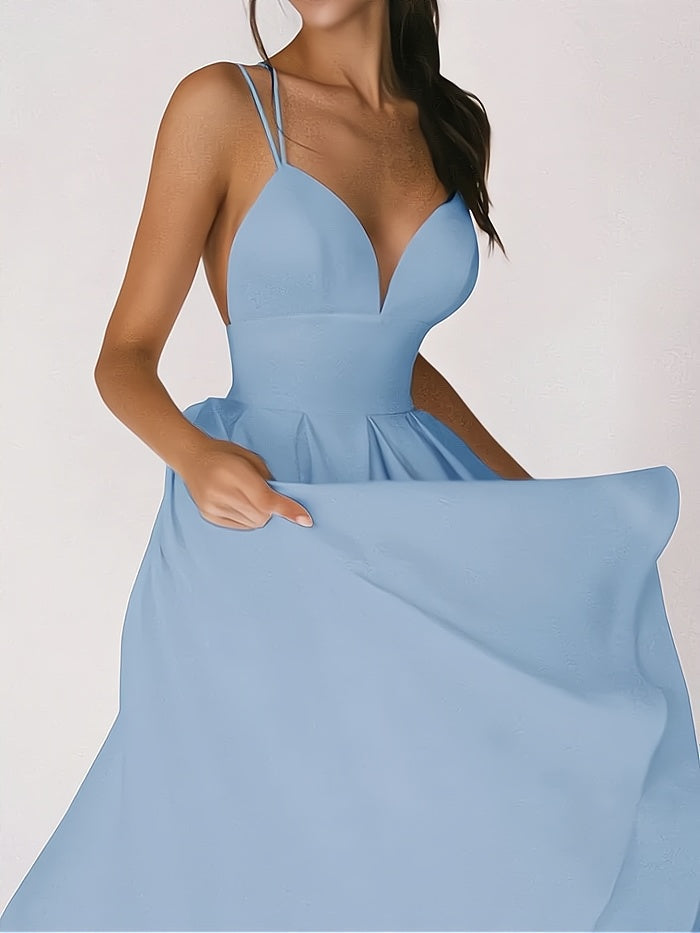 Women's Elegant V-Neck Cocktail Dress