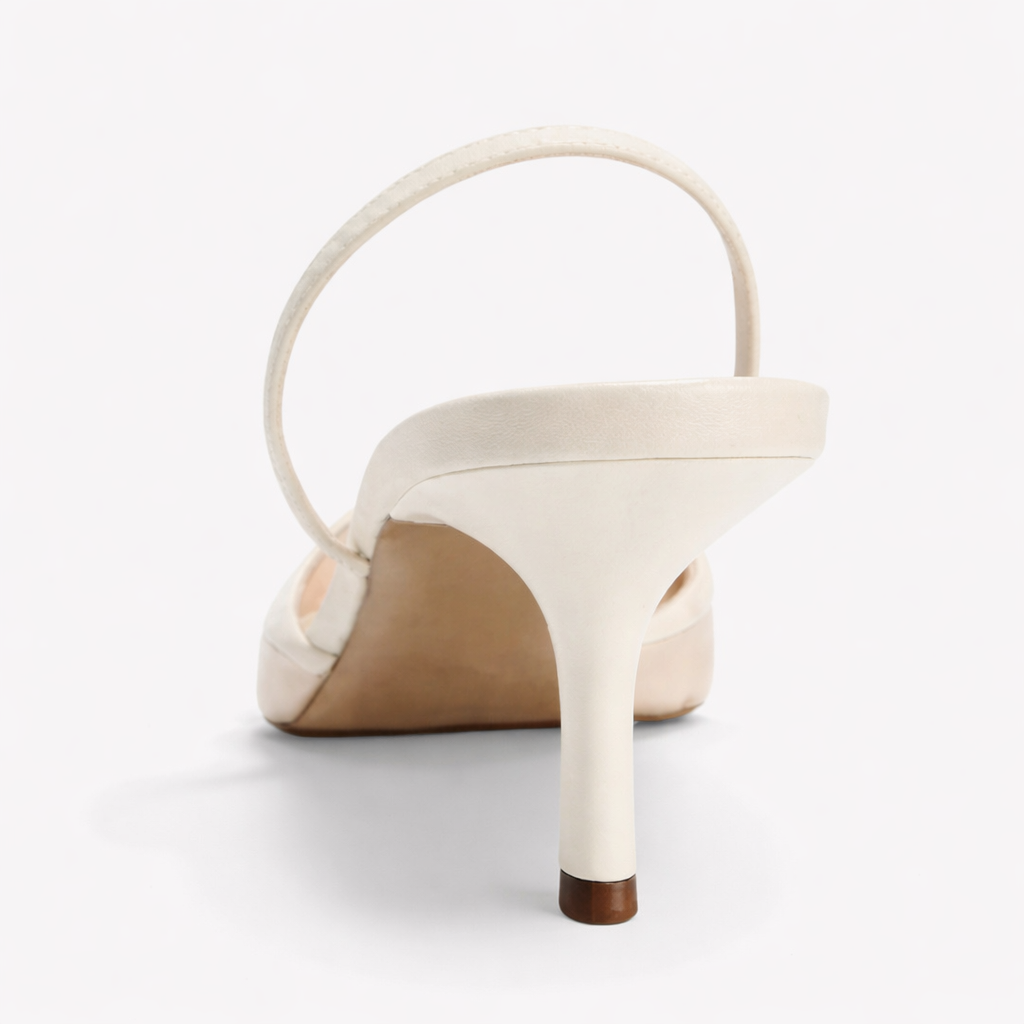 Women's Embroidered Mesh Mule Heels