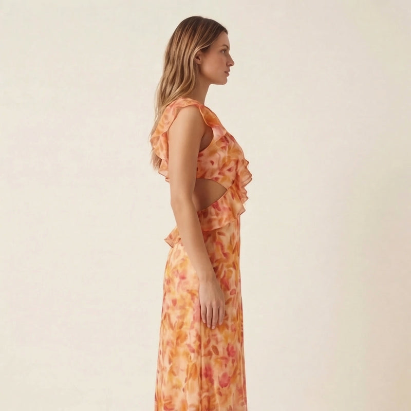 Women's Floral Maxi Dress for Summer