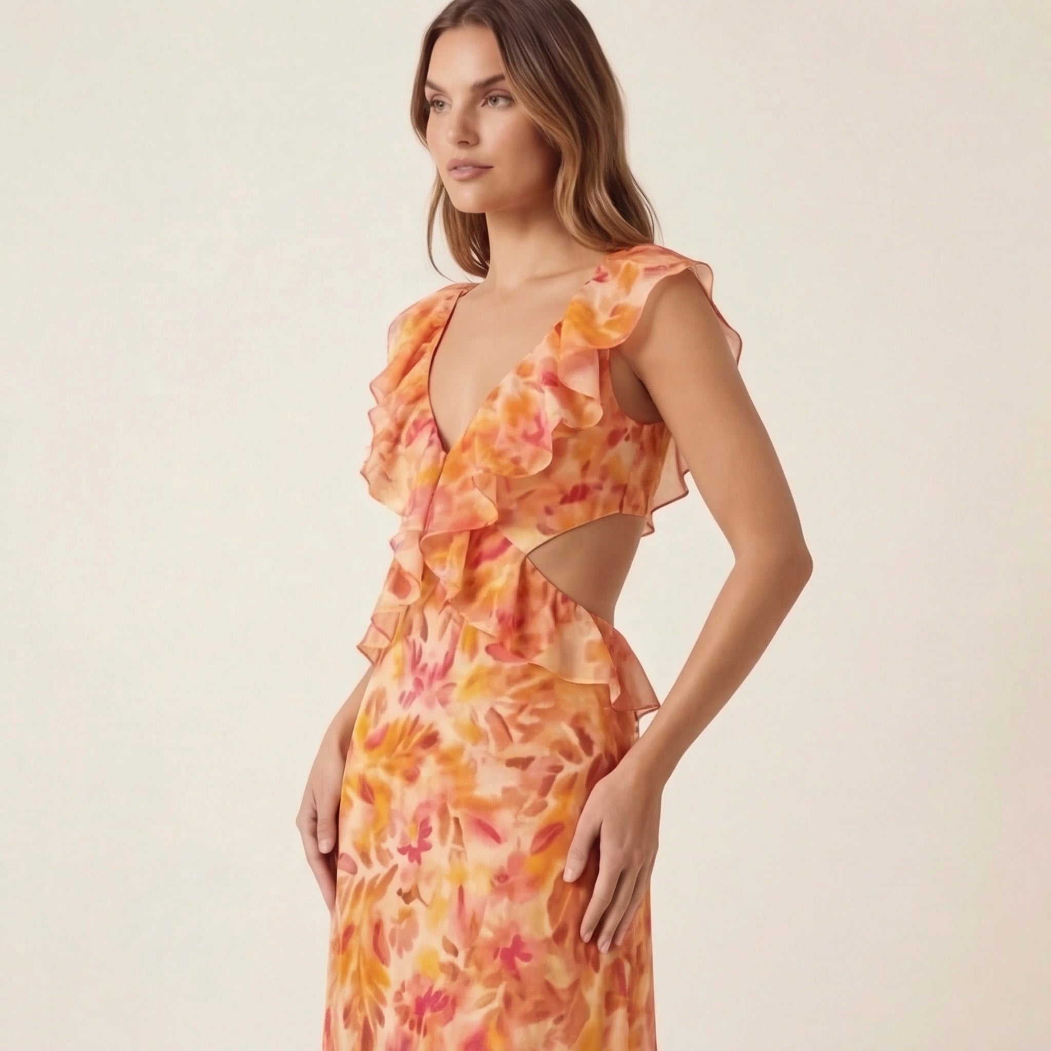 Women's Floral Maxi Dress for Summer