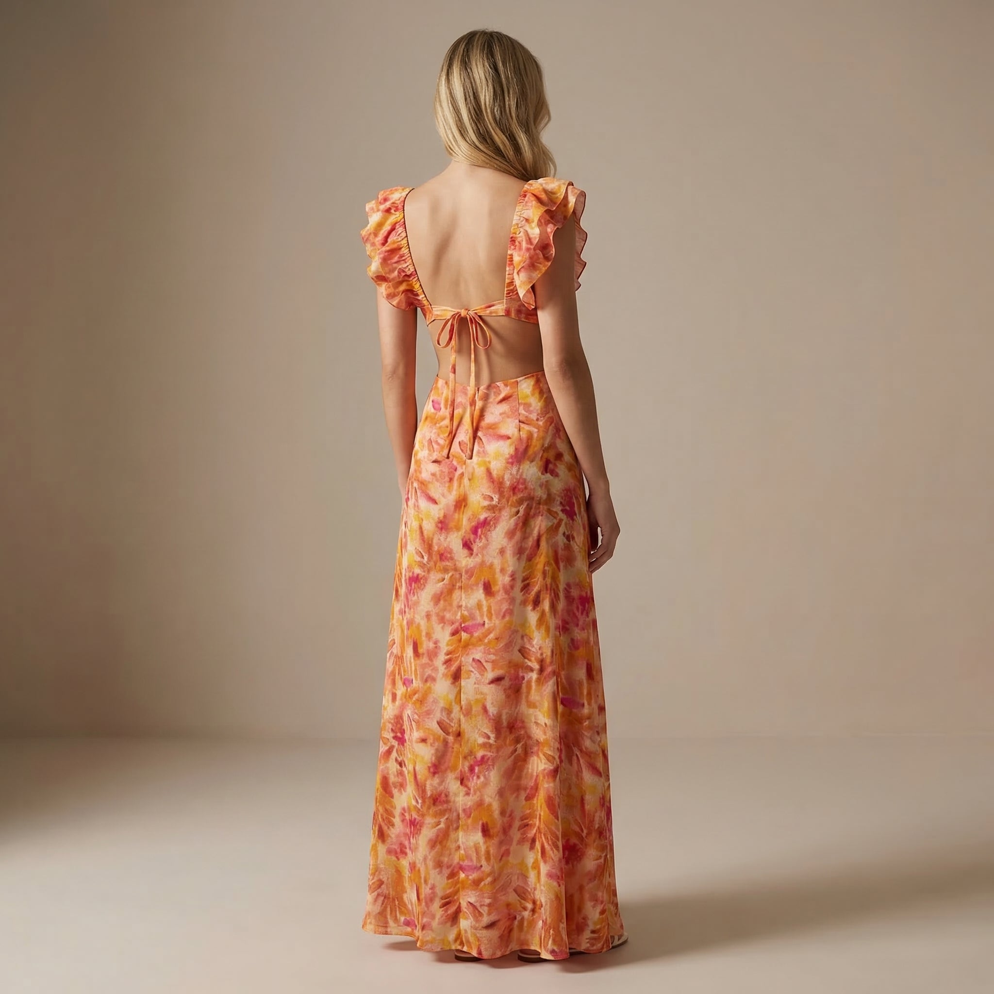 Women's Floral Maxi Dress for Summer