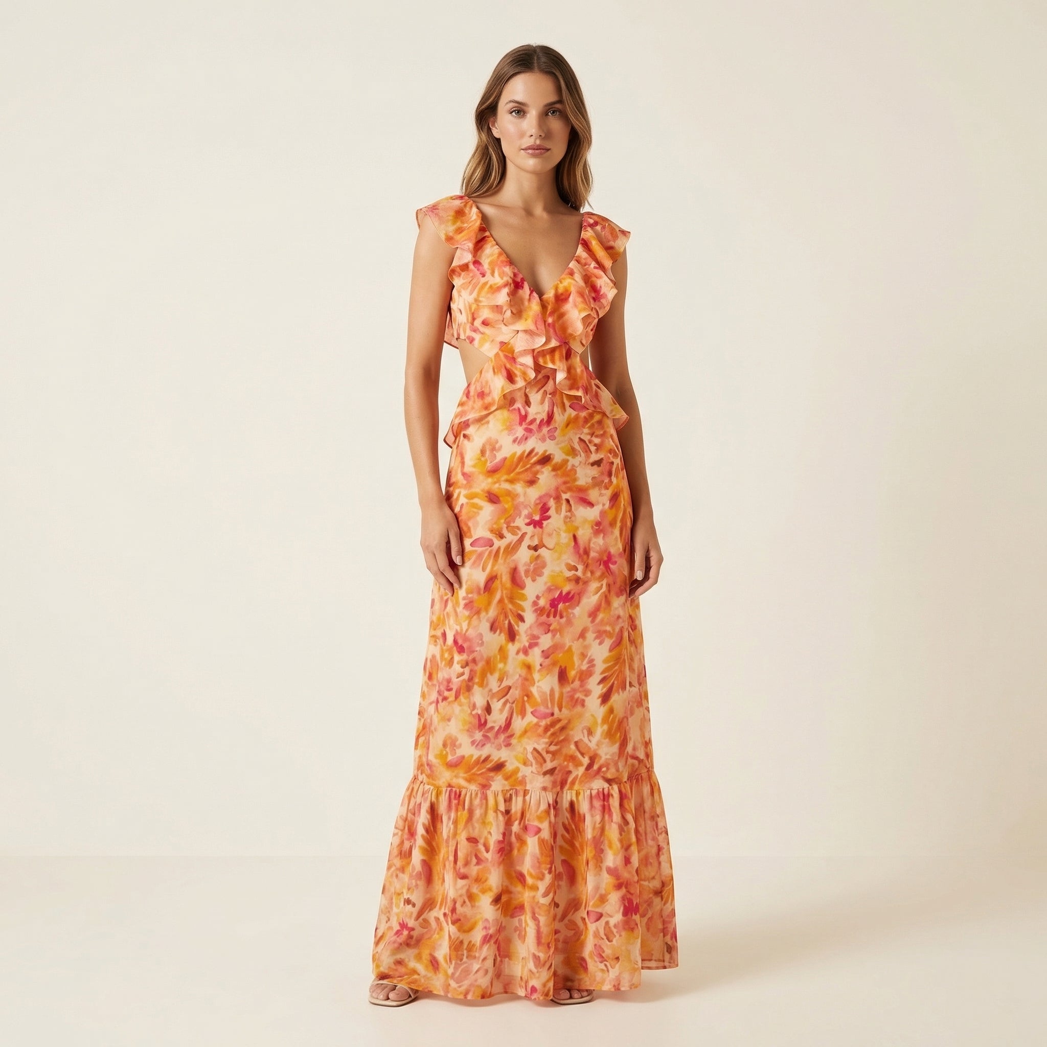 Women's Floral Maxi Dress for Summer