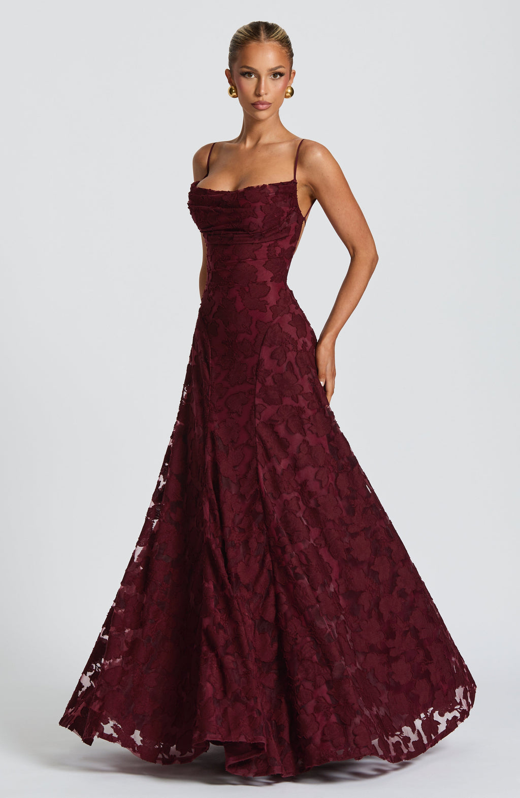 Women's Floral Maxi Dress with Spaghetti Straps