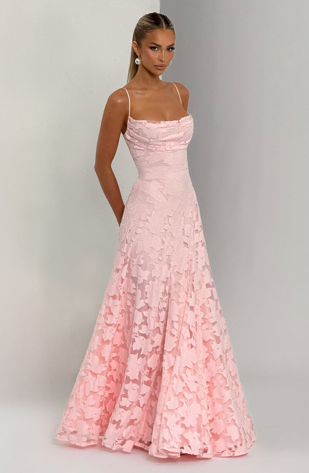 Women's Floral Maxi Dress with Spaghetti Straps