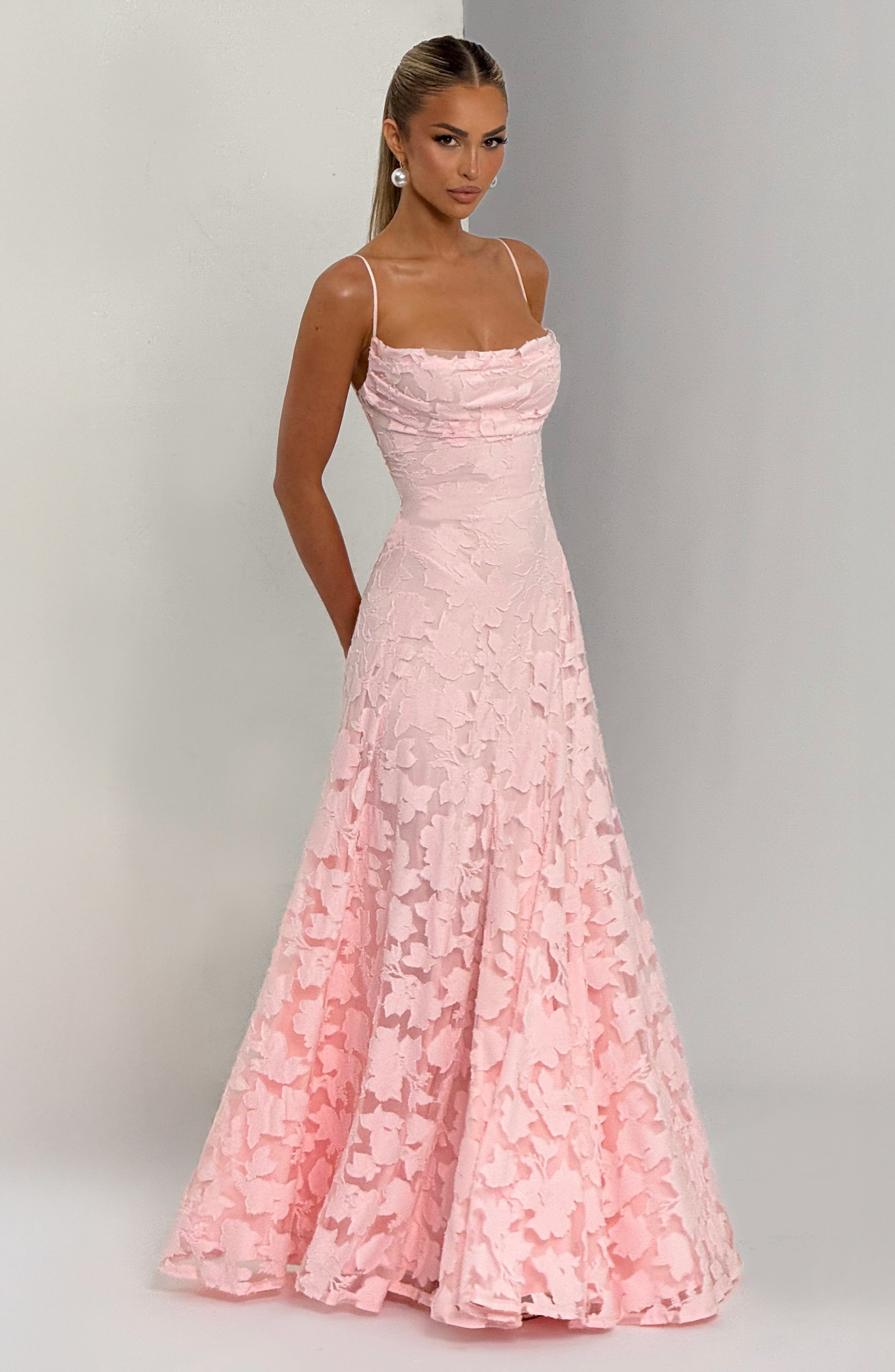Women's Floral Maxi Dress with Spaghetti Straps