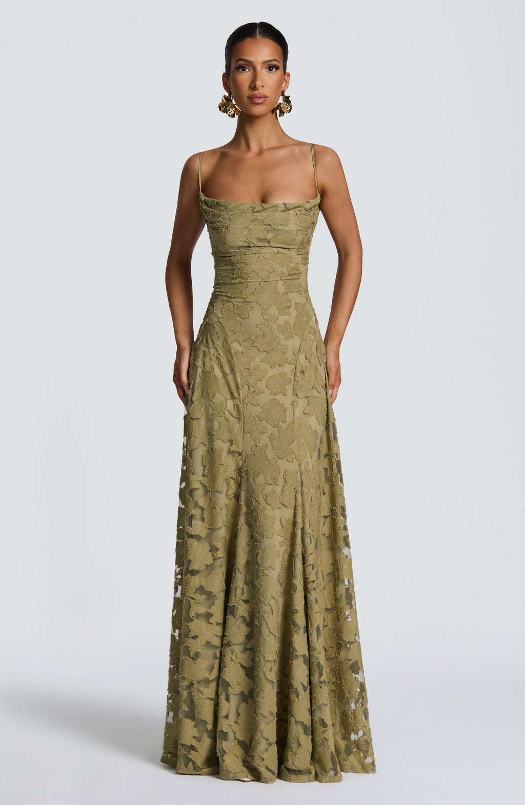 Women's Floral Maxi Dress with Spaghetti Straps
