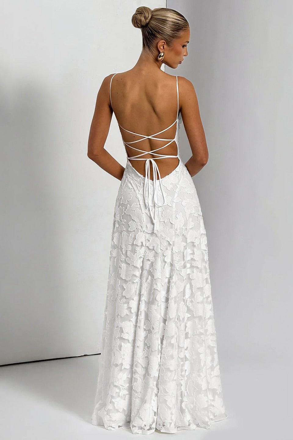 Women's Floral Maxi Dress with Spaghetti Straps