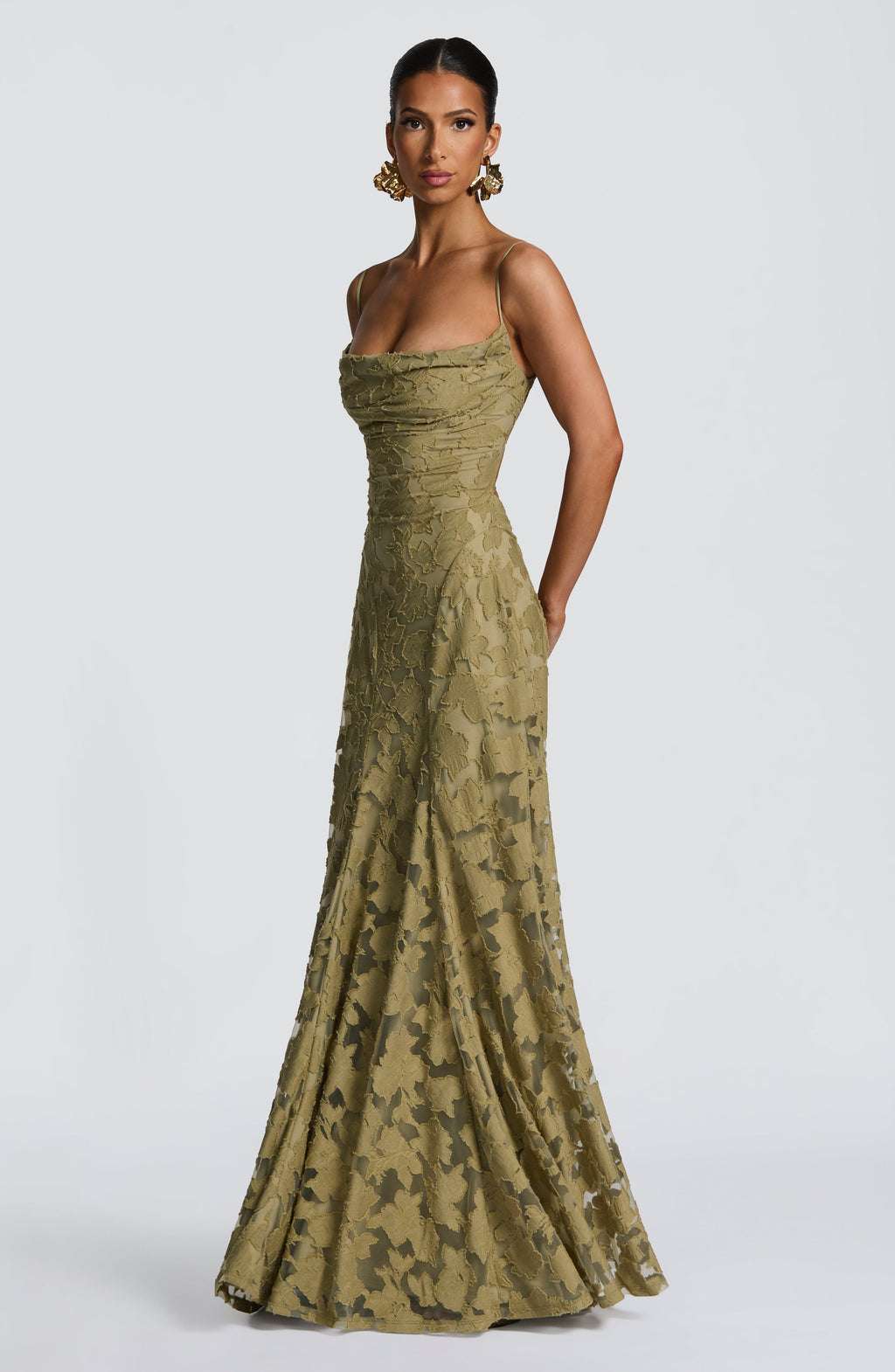 Women's Floral Maxi Dress with Spaghetti Straps