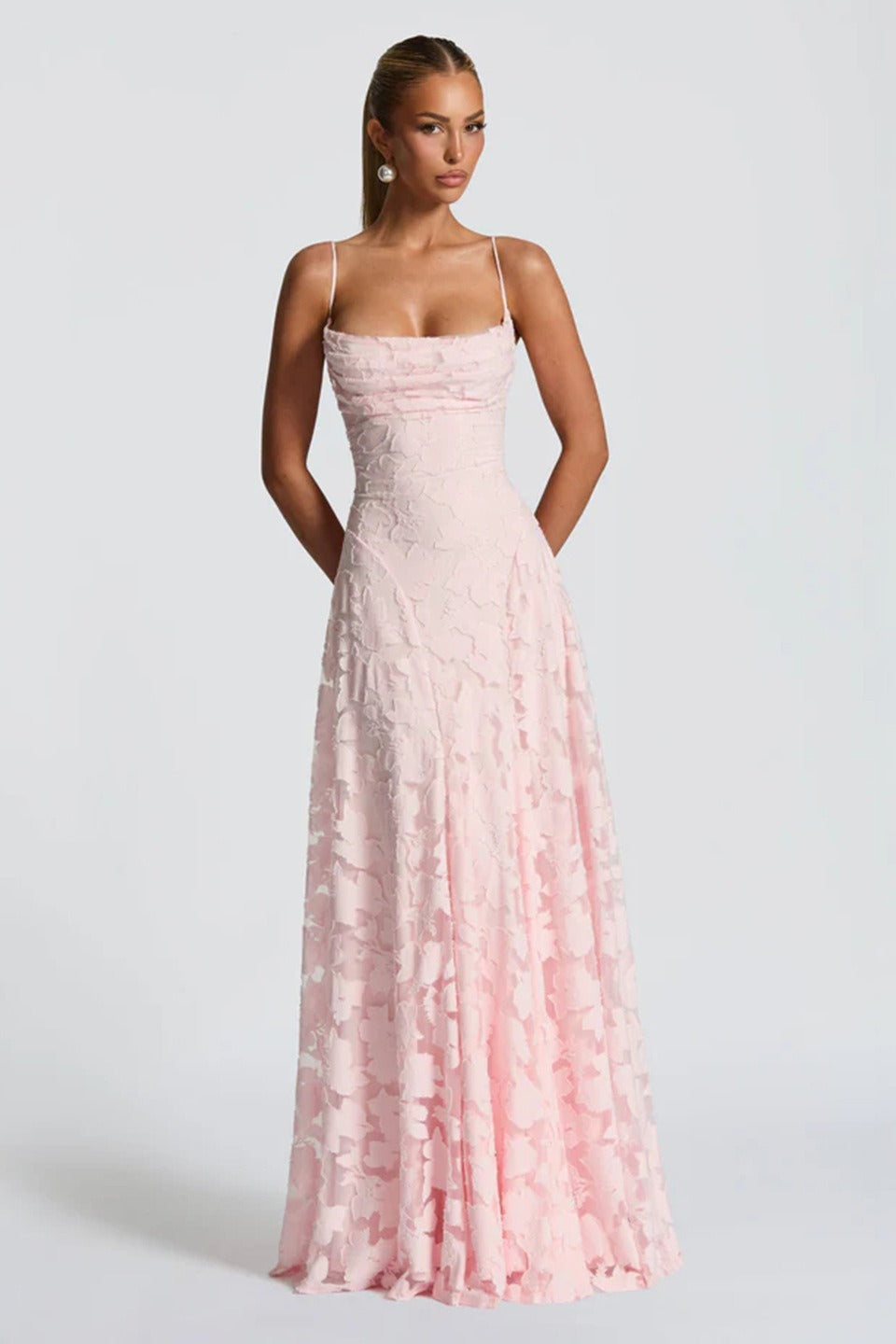 Women's Floral Maxi Dress with Spaghetti Straps