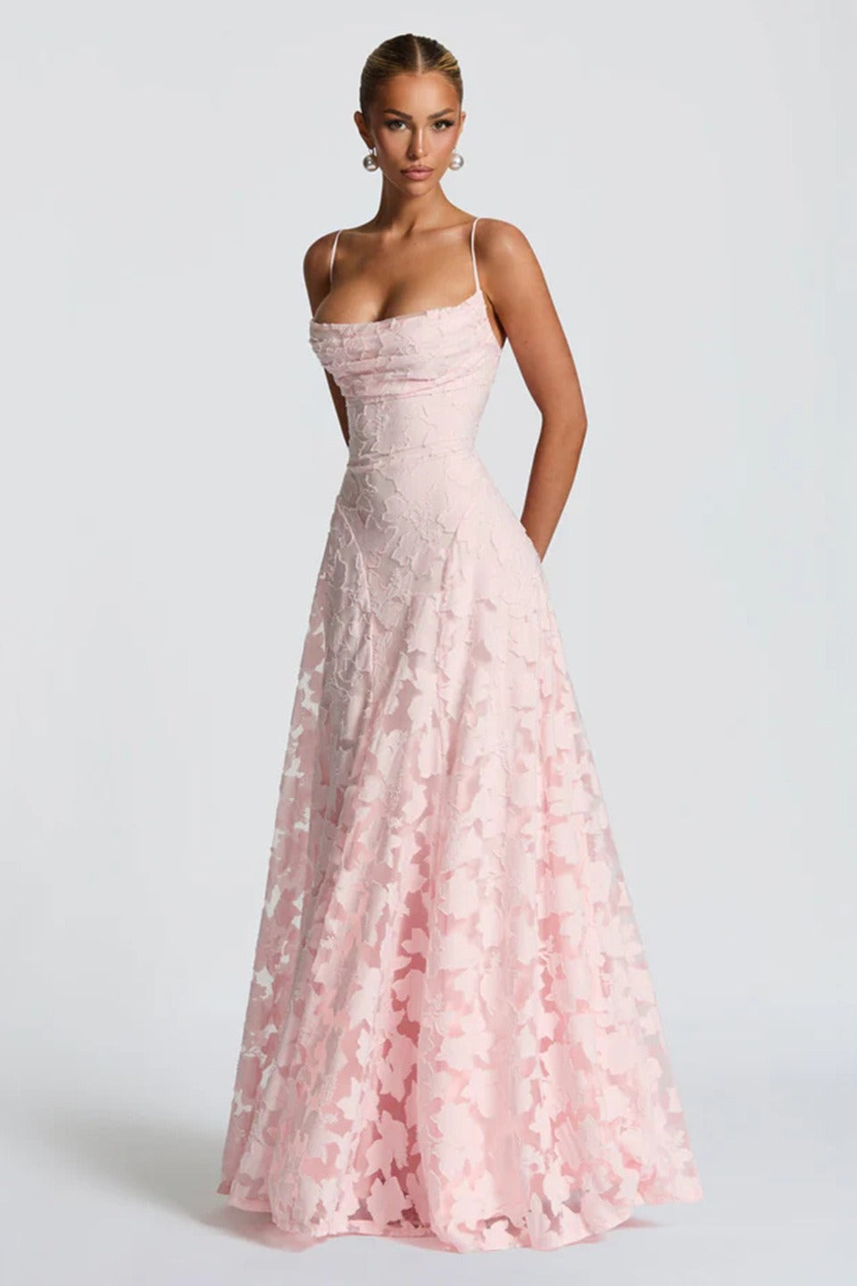 Women's Floral Maxi Dress with Spaghetti Straps